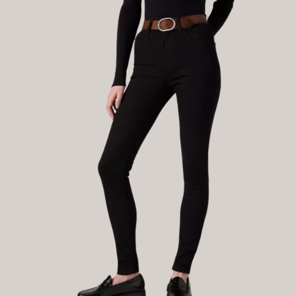 LEVI'S 720 Black high-rise super skinny jeans - Picture 1 of 12